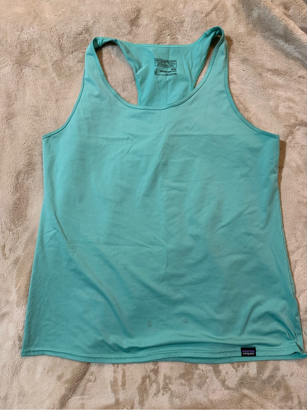 Patagonia Capilene Daily Women’s Racerback Tank Top Aqua Blue Size Medium